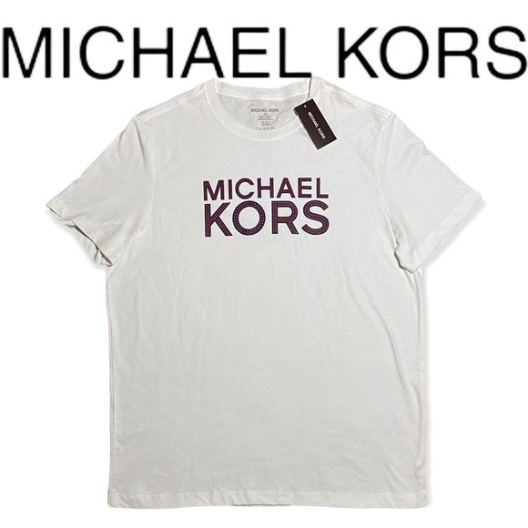 Michael Kors Other - Michael Kors Men’s Short sleeve white cotton T-shirt with textured logo size L